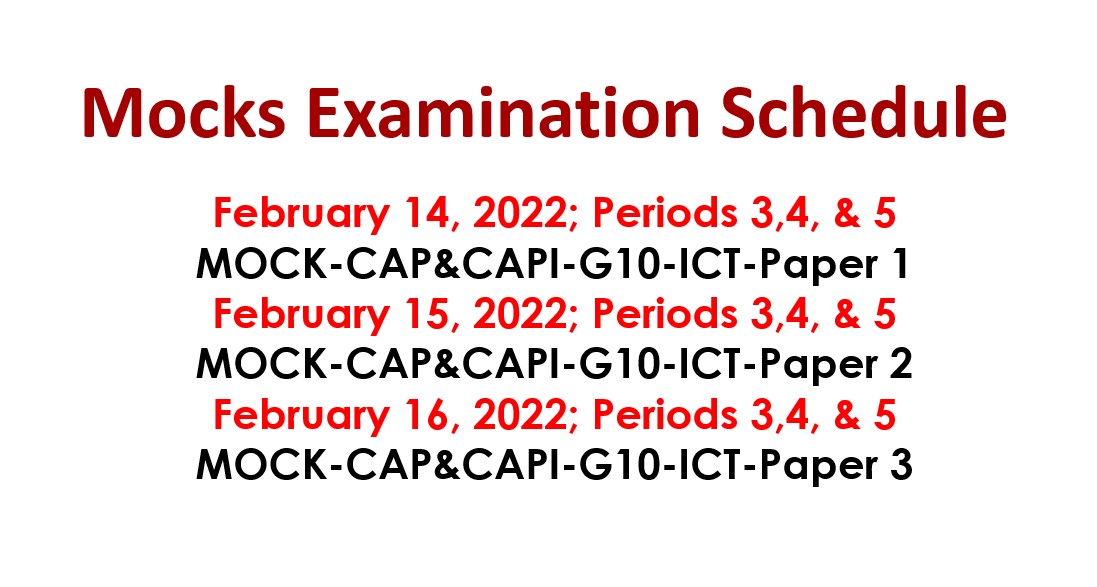 Mock examination 2022